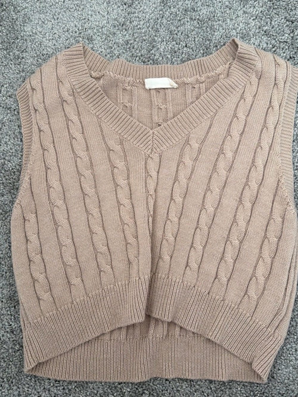 Altar’d State Cable Knit V-Neck Sleeveless Sweater Vest